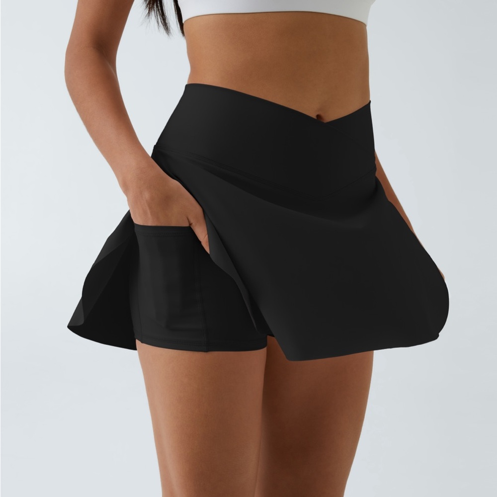 Black Women's Athletic Skort